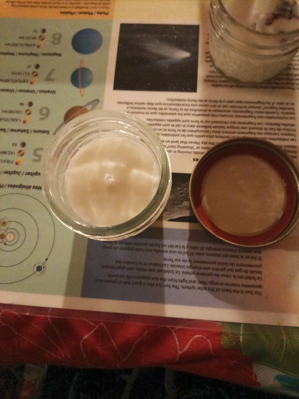 Handmade White Soy Candle in Clear Glass Jar